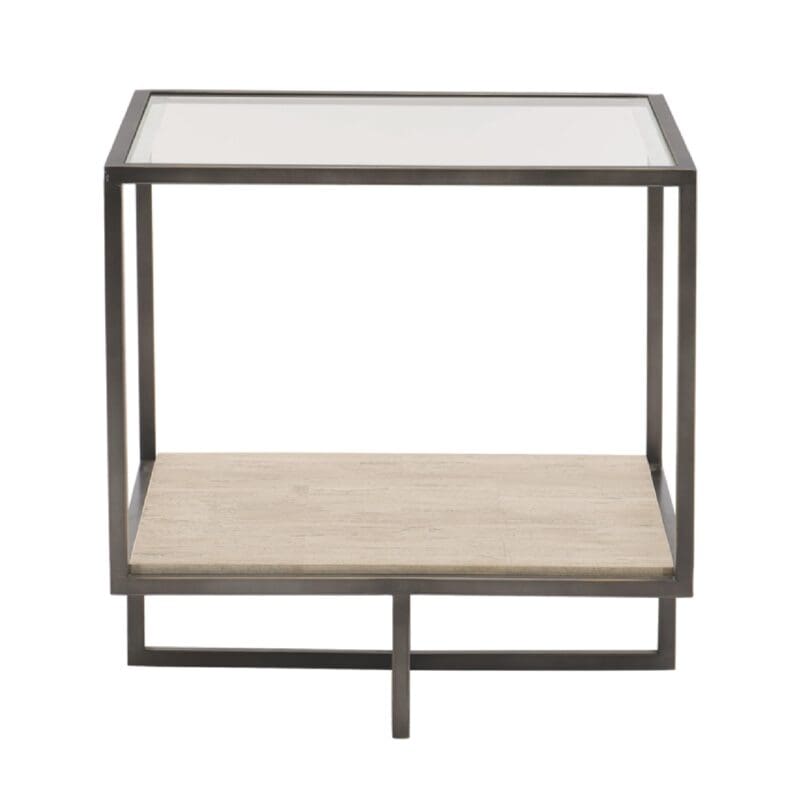 Harlow Metal Square End Table