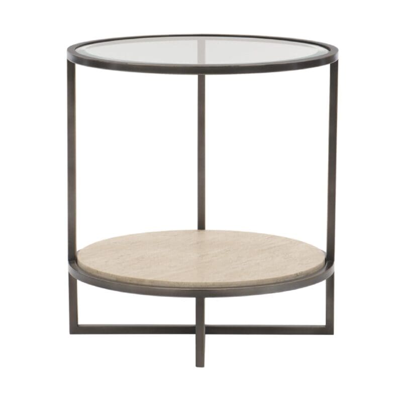 Harlow Metal Round Chairside Table