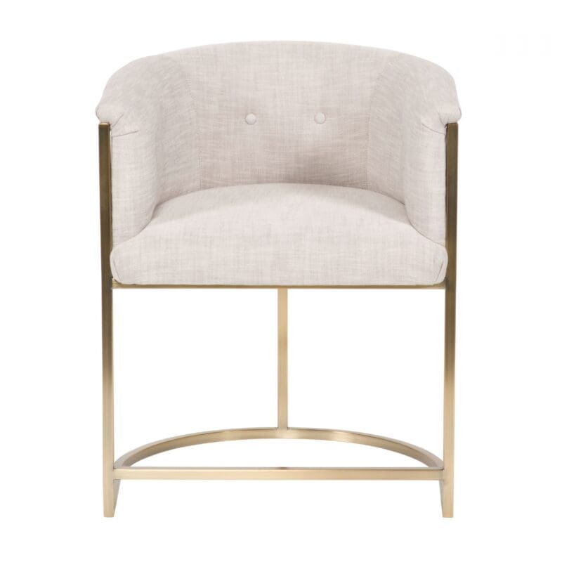 Skye Button Back Metal Frame Chair