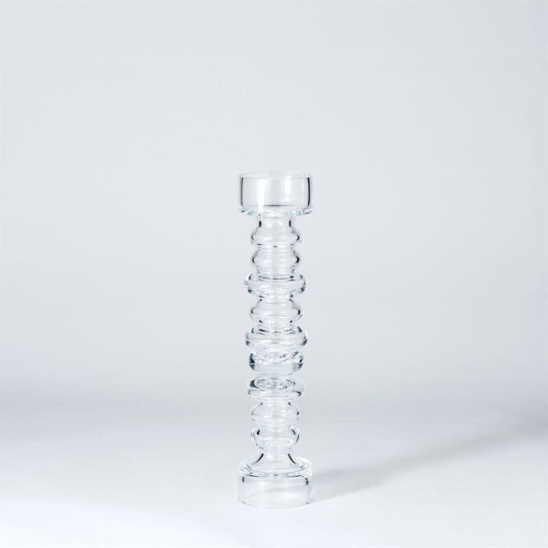 Glass Ribbed Candleholder and Vase - Avenue Design Montreal