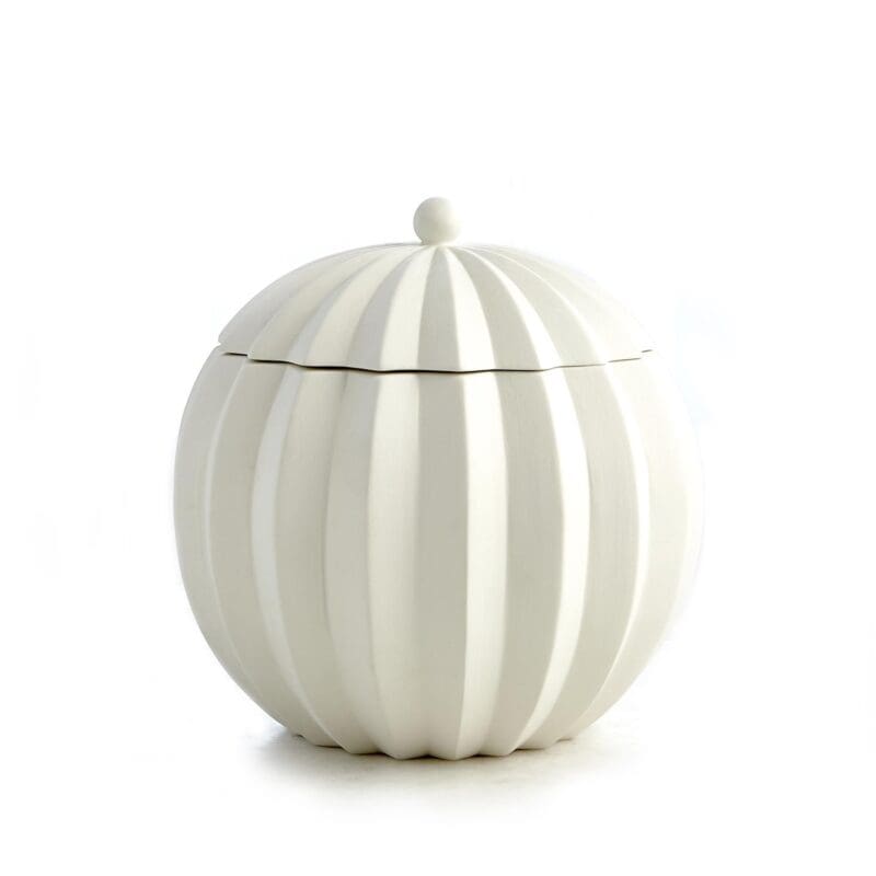 Spicchi Line Jar in Matte White - Avenue Design Montreal